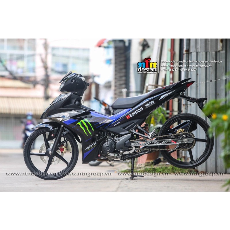 Dàn áo Exciter 150 xanh đen phiên bản Monster kèm tem 3 lớp