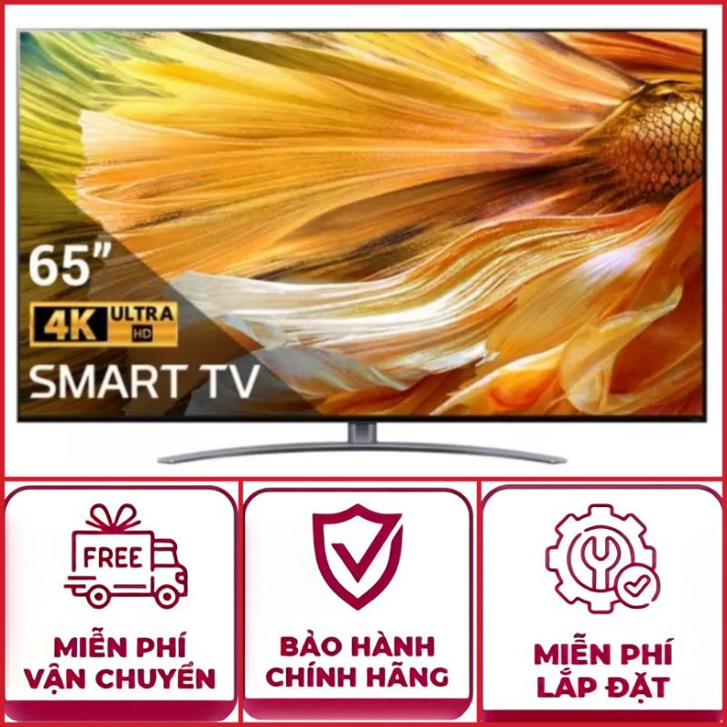 Smat Tivi LG 65QNED91TPA < Giá rẻ > chính hãng BH:24 tháng tại nhà từ nhà sản xuất trên toàn quốc