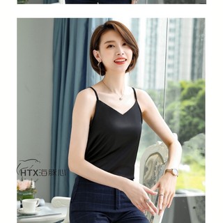 Áo 2 Dây Nữ Lụa Cổ Tim Hàng Cao Cấp - Siêu Hot 2021