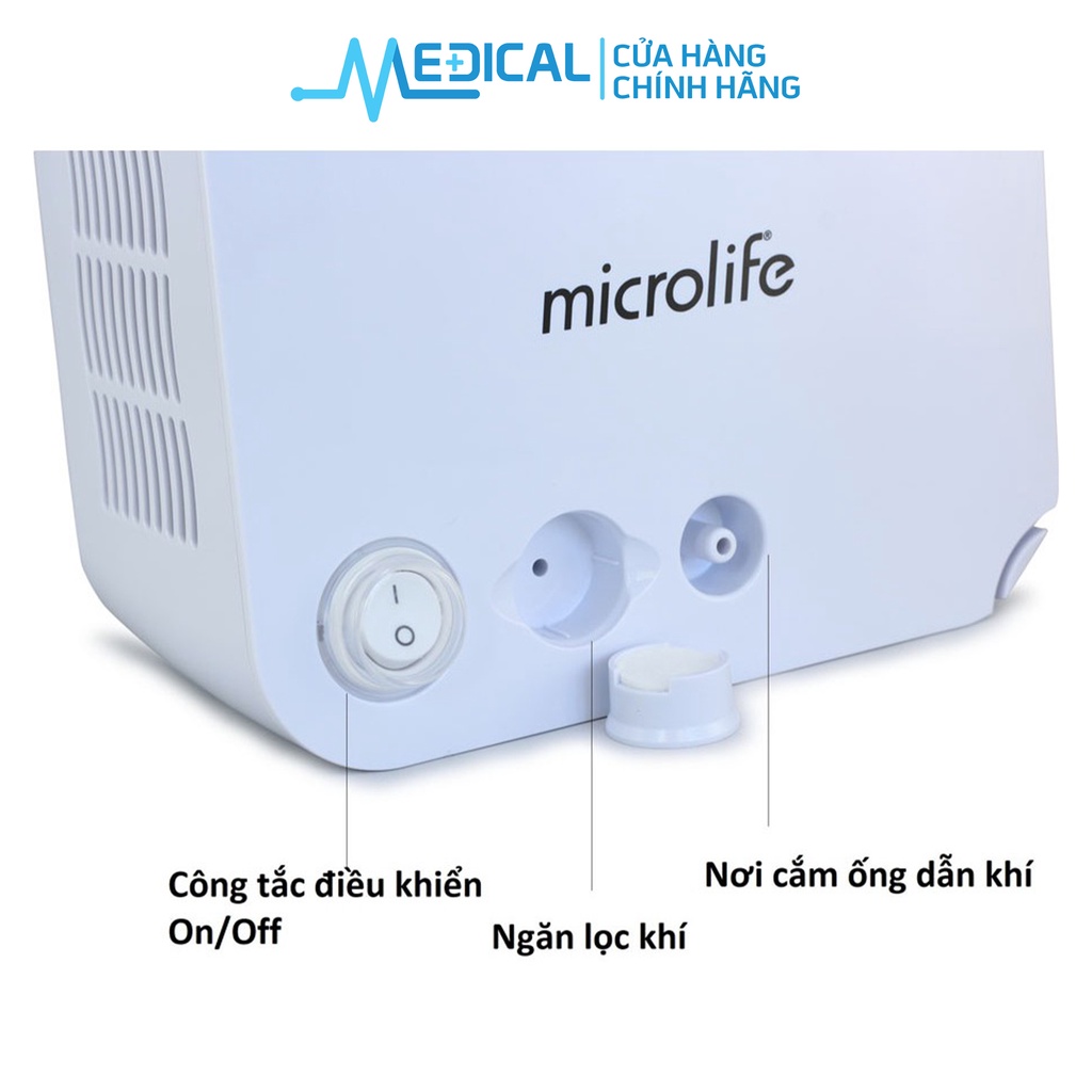 Máy xông mũi họng, phun khí dung MICROLIFE NEB200 chính hãng bảo hành 3 năm 1 đổi 1 - MEDICAL