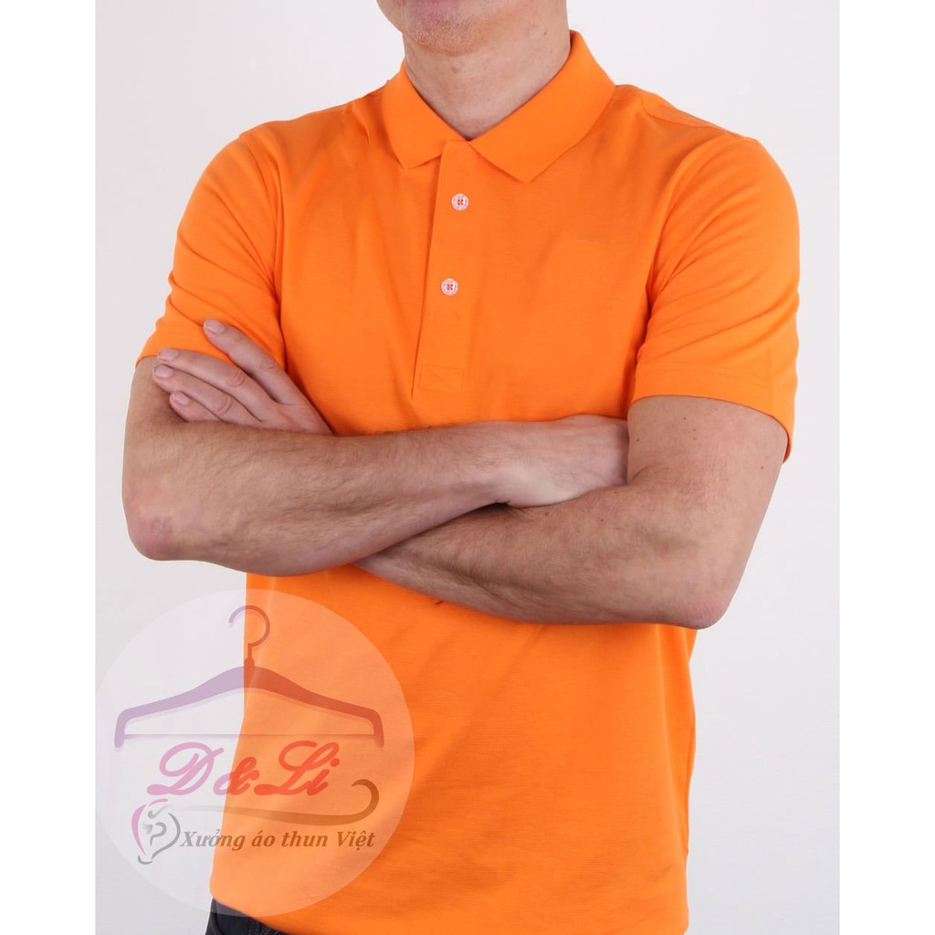 Áo thun Nam Polo có cổ màu Cam (M,L,XL,XXL) 100% chất Cotton thoáng mát và thấm hút tốt, giá tại xưởng