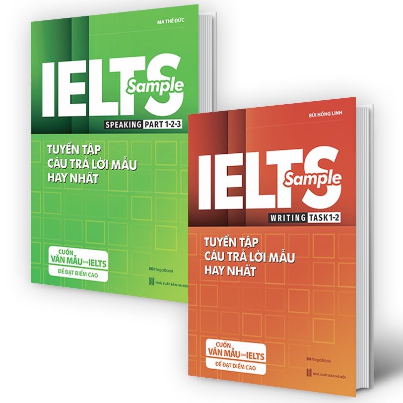 Sách Combo IELTS SAMPLE Writing 1,2 &amp; Speaking 1,2,3 - Tuyển tập câu trả lời mẫu hay nhất - MGB