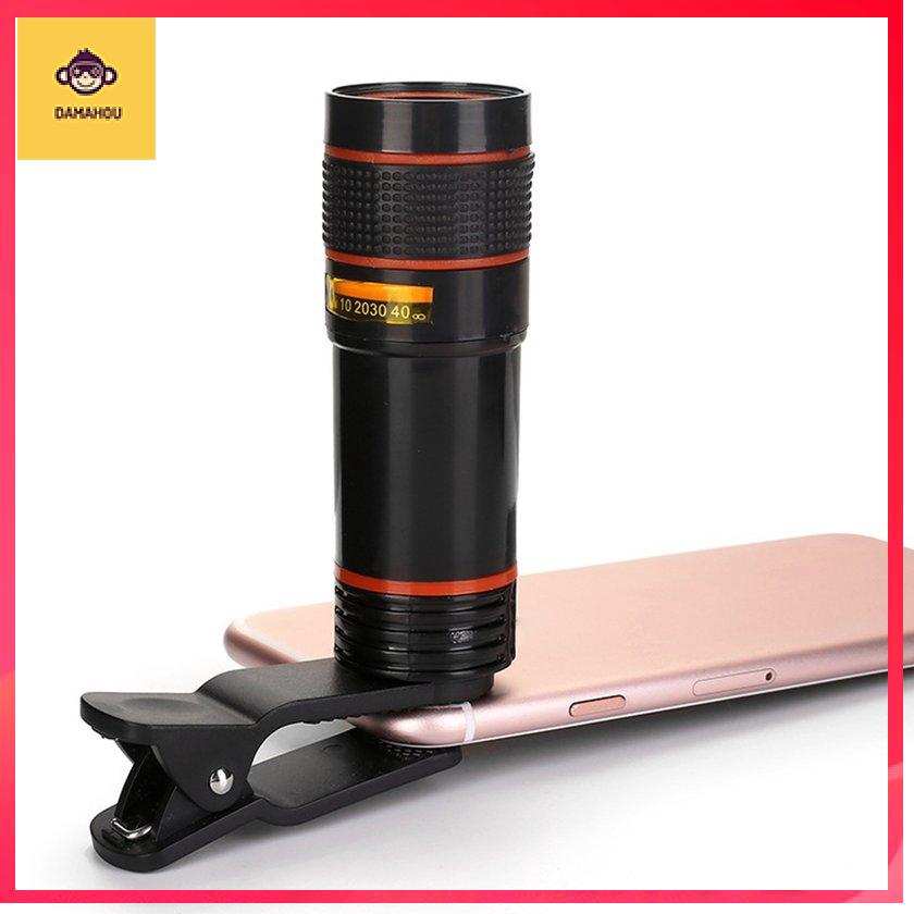 【Trong kho】Camera điện thoại di động Lens 12X Zoom Telephoto Lens Kính viễn vọng ngoài Clip