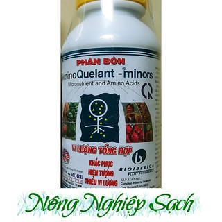 Phân bón vi lượng Amino Minors Bổ sung 6 loại vi lượng Chai 1 Lít