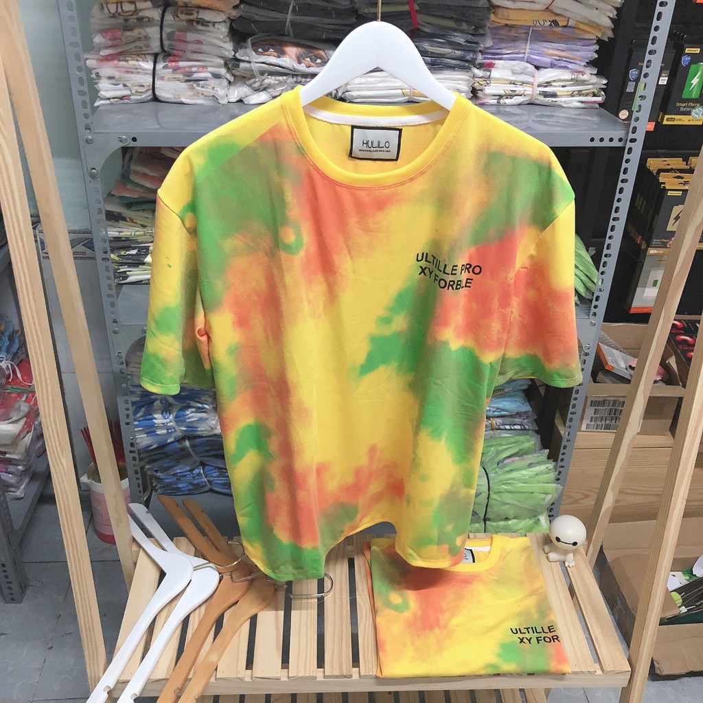 Áo thun unisex tay lỡ - Áo thun loang màu form rộng (có ảnh thật) | BigBuy360 - bigbuy360.vn