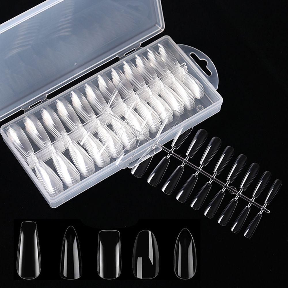 OCEANMAP Hộp 240 Móng Tay Giả Hình Viên Con Nhộng Kèm Hộp Đựng