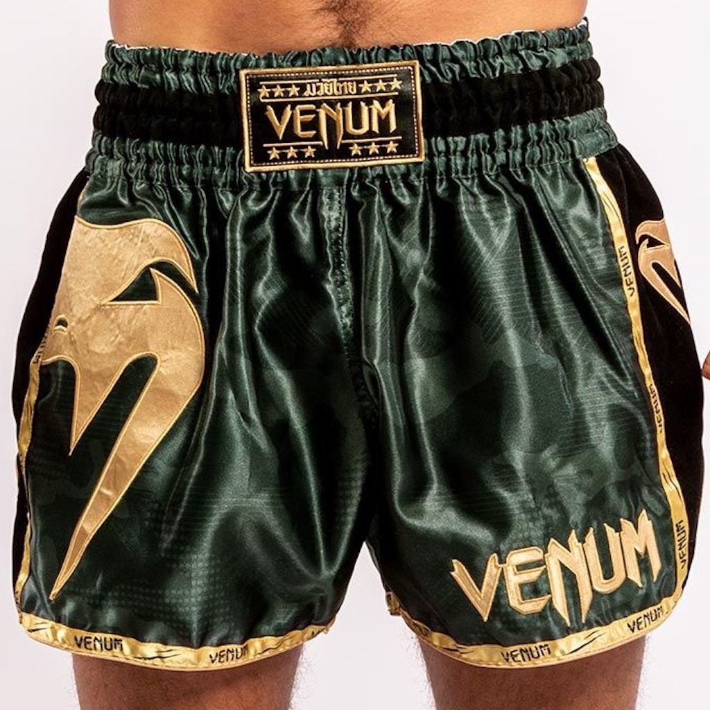 Quần Muay Thai Venum Giant Camo - Khaki/Gold