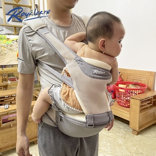 Địu ngồi lưới siêu thoáng 4 tư thế hiệu Royalcare - 906 - siêu thoáng khí, bảo hành 12 tháng -  chống gù cho bé