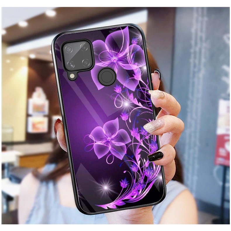 Ốp Lưng REALME C12, C15, C25, C25S mặt kính cường lực cao cấp