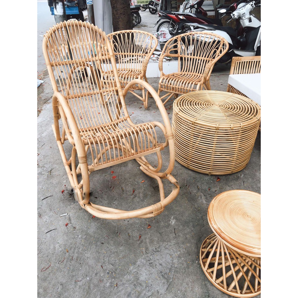 Ghế Mây Bập Bênh Thư Giãn HOME MÂY - 100% Mây Tự Nhiên Chất Lượng Cao