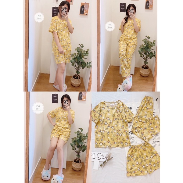 Set Đồ Ngủ Gồm Áo Và 2 Quần | BigBuy360 - bigbuy360.vn