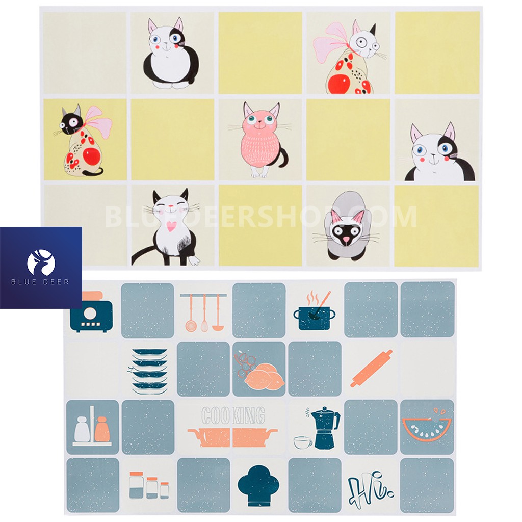 Miếng Dán Nhà Bếp Cách Nhiệt Chống Dầu Mỡ - Decal Dán Bếp (75x45cm) chống dầu mỡ