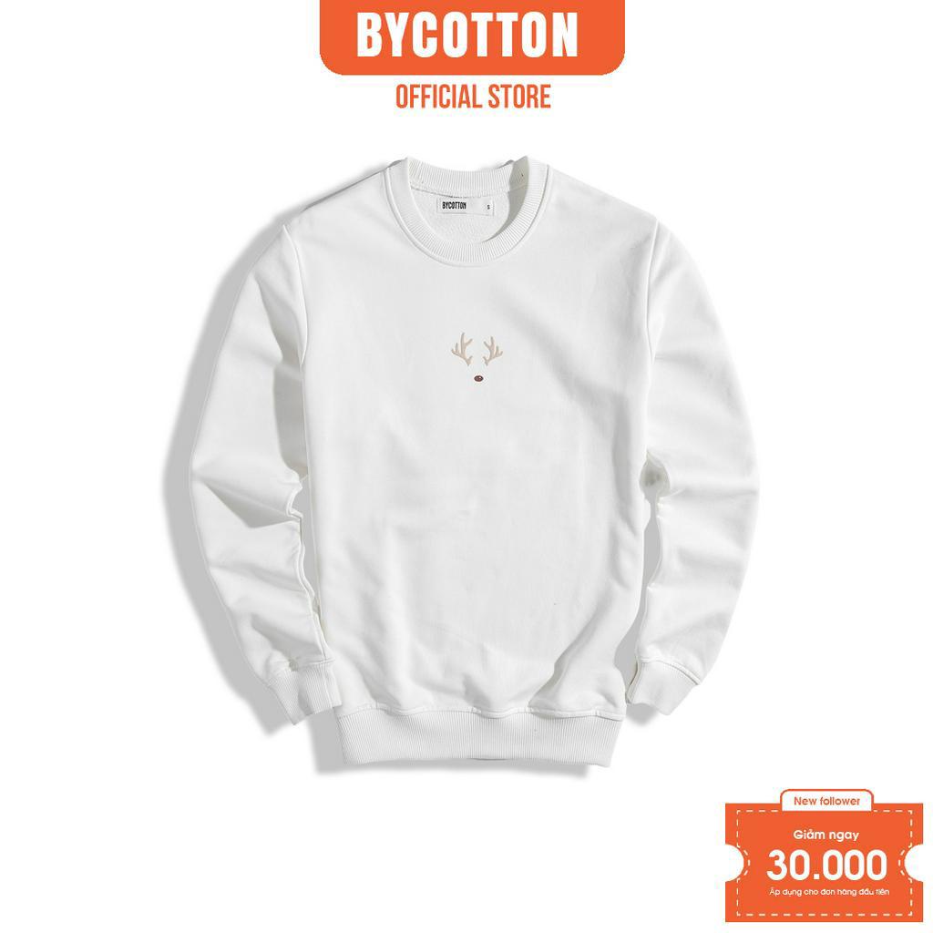 [Mã BYCOT850 giảm ngay 50K đơn 0K] Áo Thun Nam Tay Dài BY COTTON Deer Sweat Shirt