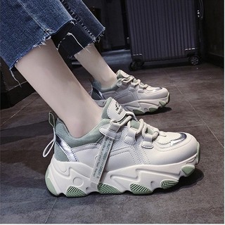Giày thể thao nữ ULzzang phản quang đế cao lượn sóng mẫu mới 2020 CAMSTORE