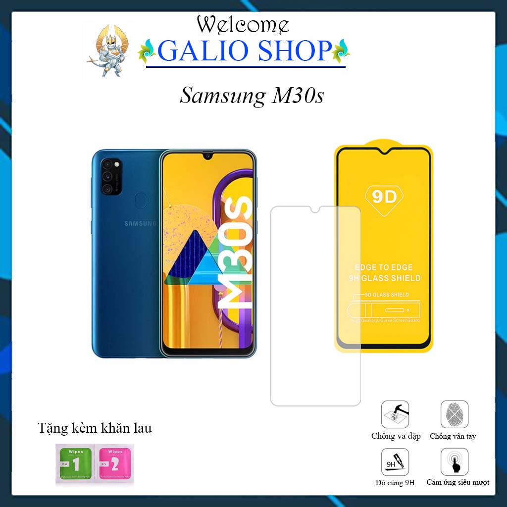 Kính cường lực Samsung M30S Full màn cao cấp 9D độ cứng 21H siêu mượt chống bám vân tay [FM]