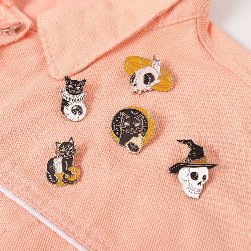 Ghim Cài Áo Kim Loại Hình Mèo Hoạt Hình Sáng Tạo