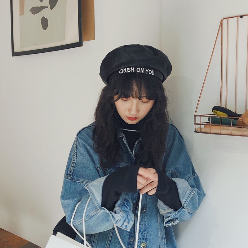 Mũ beret da PU phong cách Hàn Quốc thời trang thu đông cho nữ