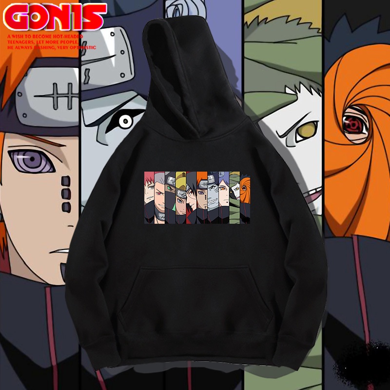 Áo Hoodie Dài Tay In Hình Nhân Vật Phim Naruto Team Akatsuki cực chất
