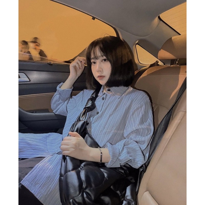 Túi bao tử da đeo chéo ô trám unisex ulzzang siêu xinh