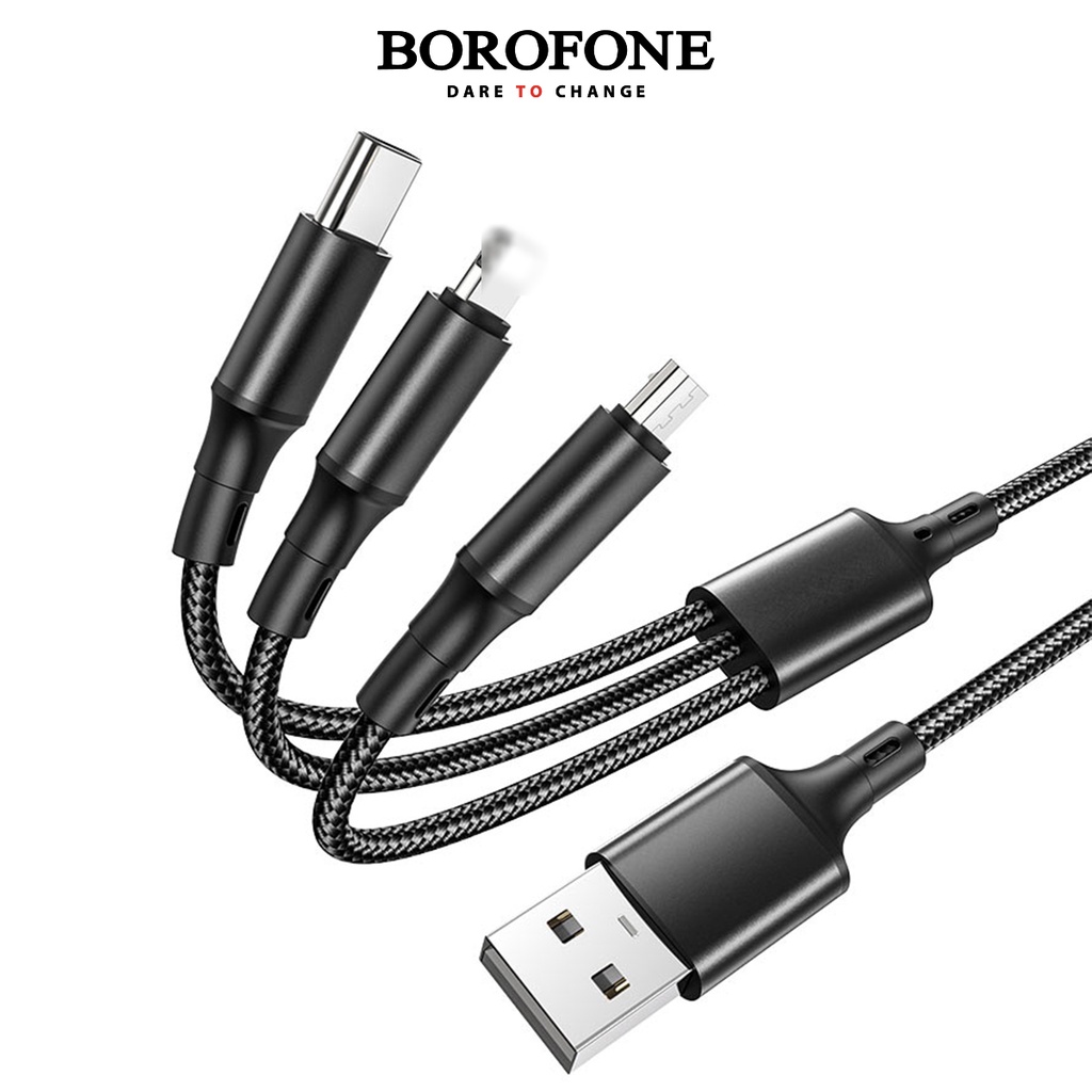 Cáp sạc nhanh 3 trong 1 BOROFONE BX50 Fresco - AK Mobile