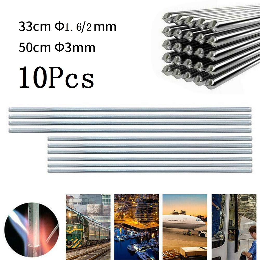 Bộ 10 Que Hàn Nhiệt Độ Thấp 500mm / 330mm Bằng Nhôm Chịu Nhiệt Độ Thấp Chống Rỉ Sét