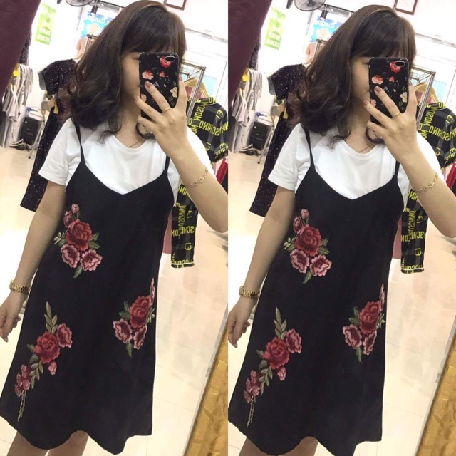 set yếm thêu hoa 