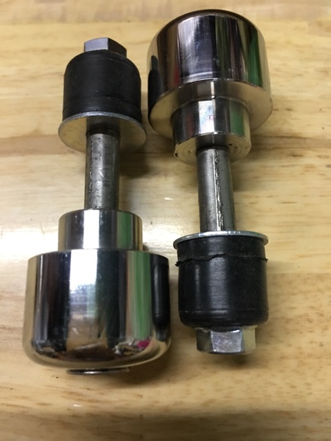 Cặp Gù Wave inox đặc 304 chân dài cho các loại xe