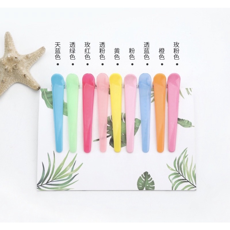 Kẹp mỏ vịt màu kẹo ngọt candy màu bóng 8cm