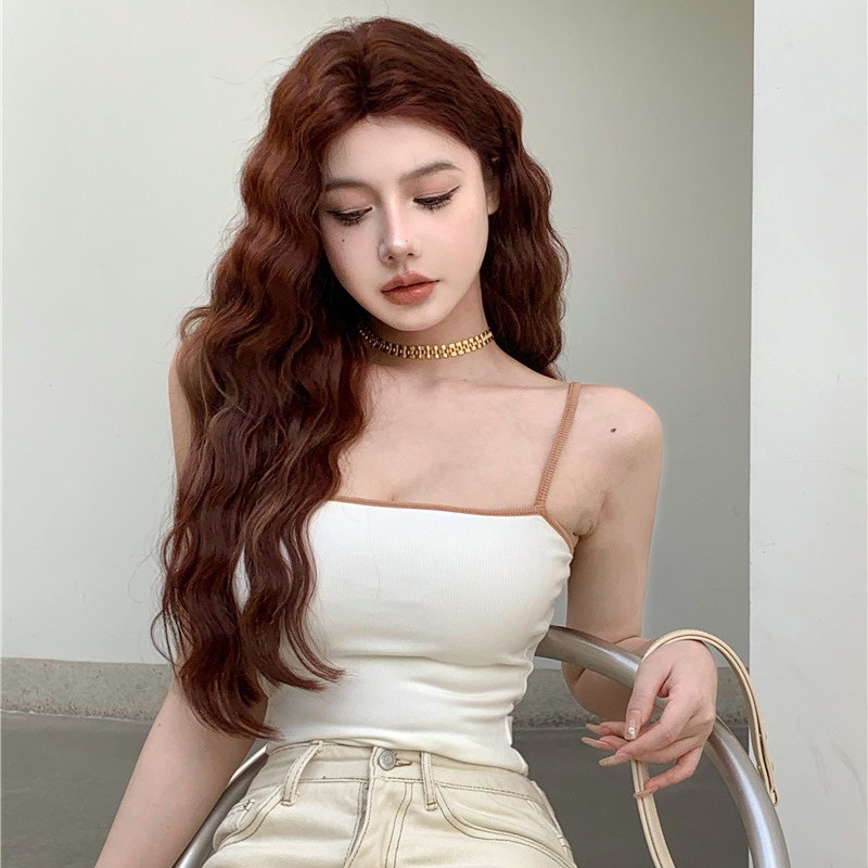 Áo Hai Dây Hở Lưng Phong Cách Hàn Quốc Quyến Rũ Cho Nữ