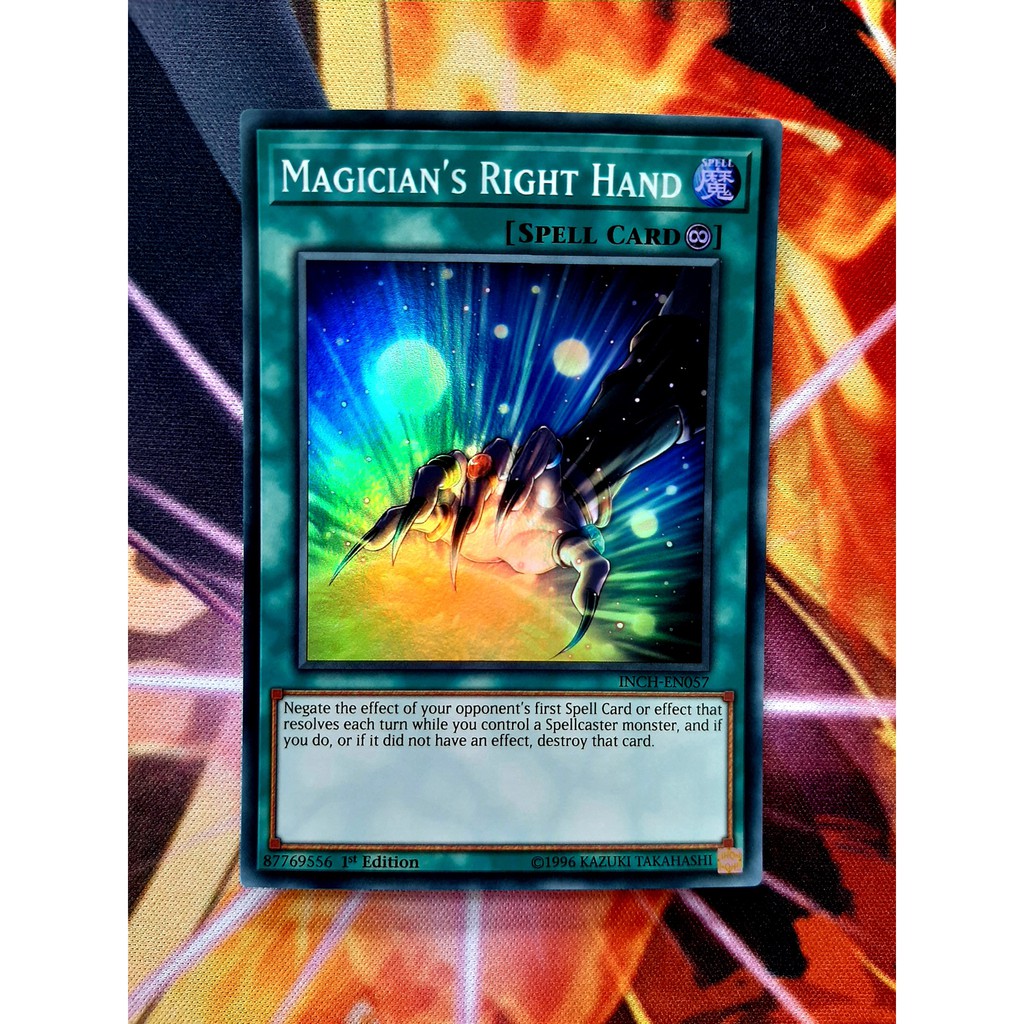 THẺ BÀI YUGIOH Magician's Right Hand - INCH-EN057 - Super Rare 1st Edition