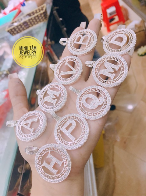 Mặt dây chuyền nam bạc ta hình chữ cái-Minh Tâm Jewelry