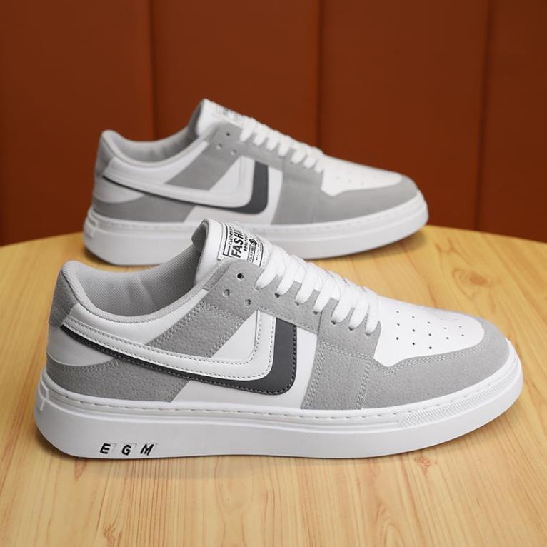 Giày nam ulzzang đi học đi chơi đế bằng mẫu mới cá tính đẹp 2 màu xanh xám size 39 đến 43 BITAMO G49 76