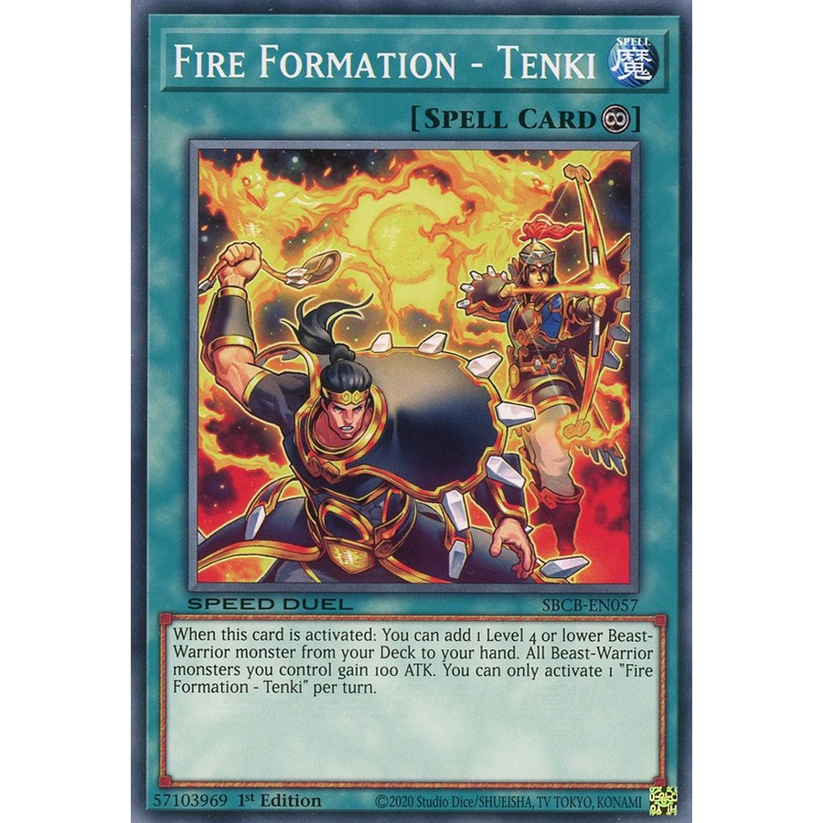 [ Zare Yugioh ] Lá bài thẻ bài SBCB-EN057 - Fire Formation - Tenki