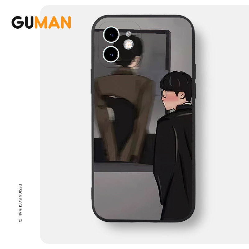 Ốp lưng GUMAN mềm nam nữ cặp đôi dễ thương đẹp cho iPhone 14 13 12 11 Pro Max SE 2020 X XR XS 8 7 ip 6S 6 Plus kute XYB762