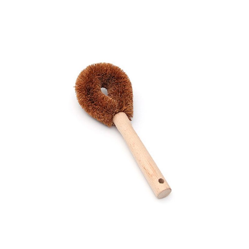 Cọ chà rửa nhà bếp cán gỗ dài kèm móc treo tiện dụng