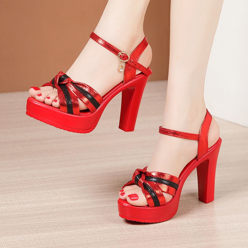 Giày cao gót nơ ú phối màu cao 10 phân L01