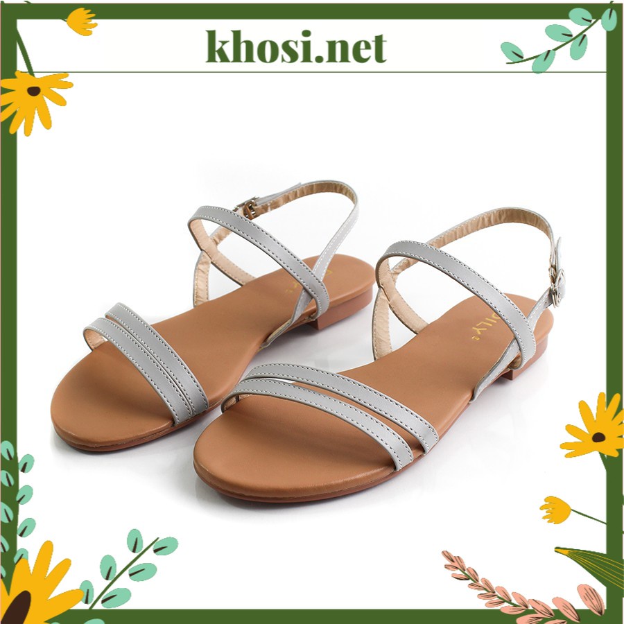 Giày sandal 2 quai xéo đế bệt quai hậu SD-0281