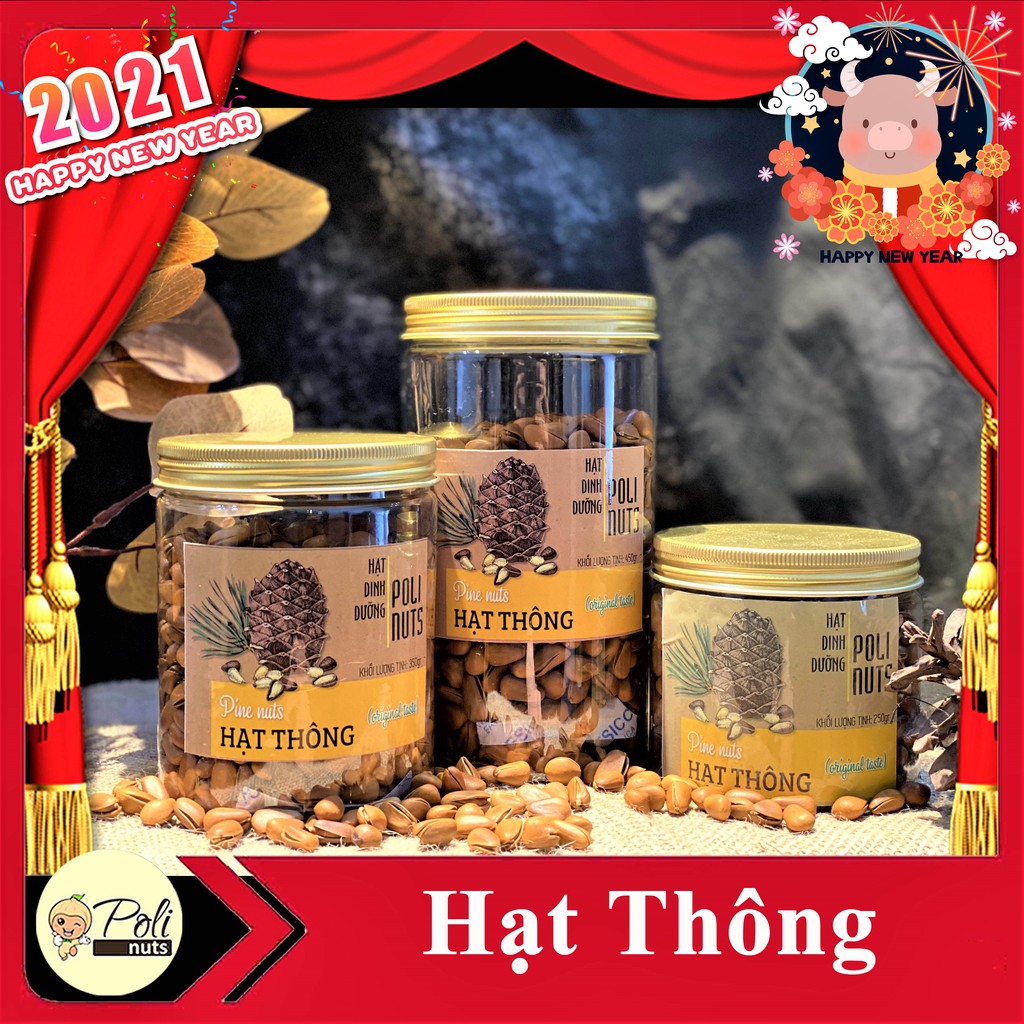 Hạt Thông Polinuts Nhập Khẩu Mỹ Loại Size Đại Giá Tốt Hũ 300g / 400g / 500g