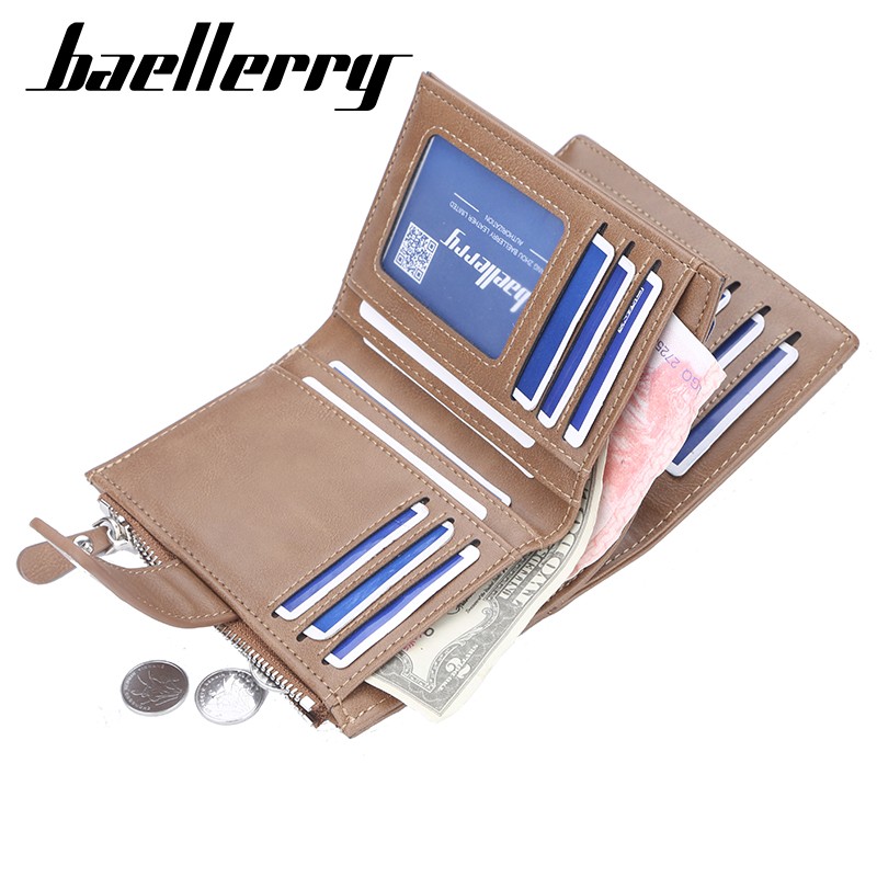 「COD」Baellerry Wallet Men's Short Section Korean Fashion Multi-card Zipper Wallet