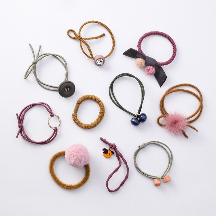 Set hũ cột tóc phong cách Hàn 10 kiểu cực cute chun cực êm giá rẻ - CT10