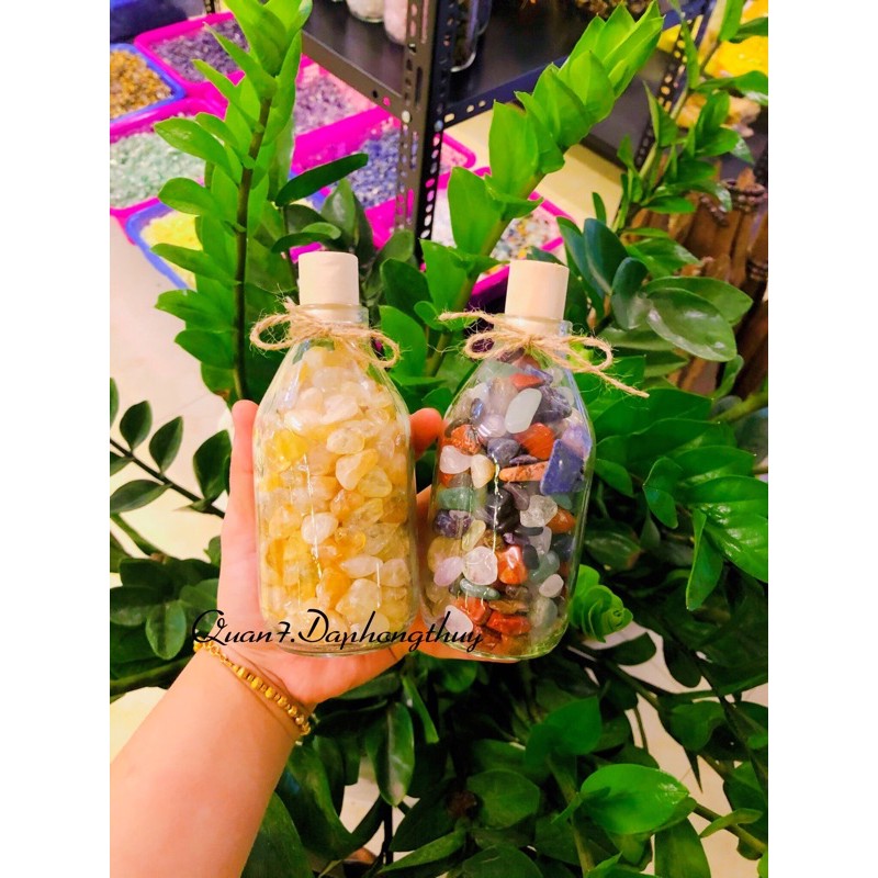 Lọ Đá Màu Xanh Tự Nhiên Phong Thuỷ 630gram