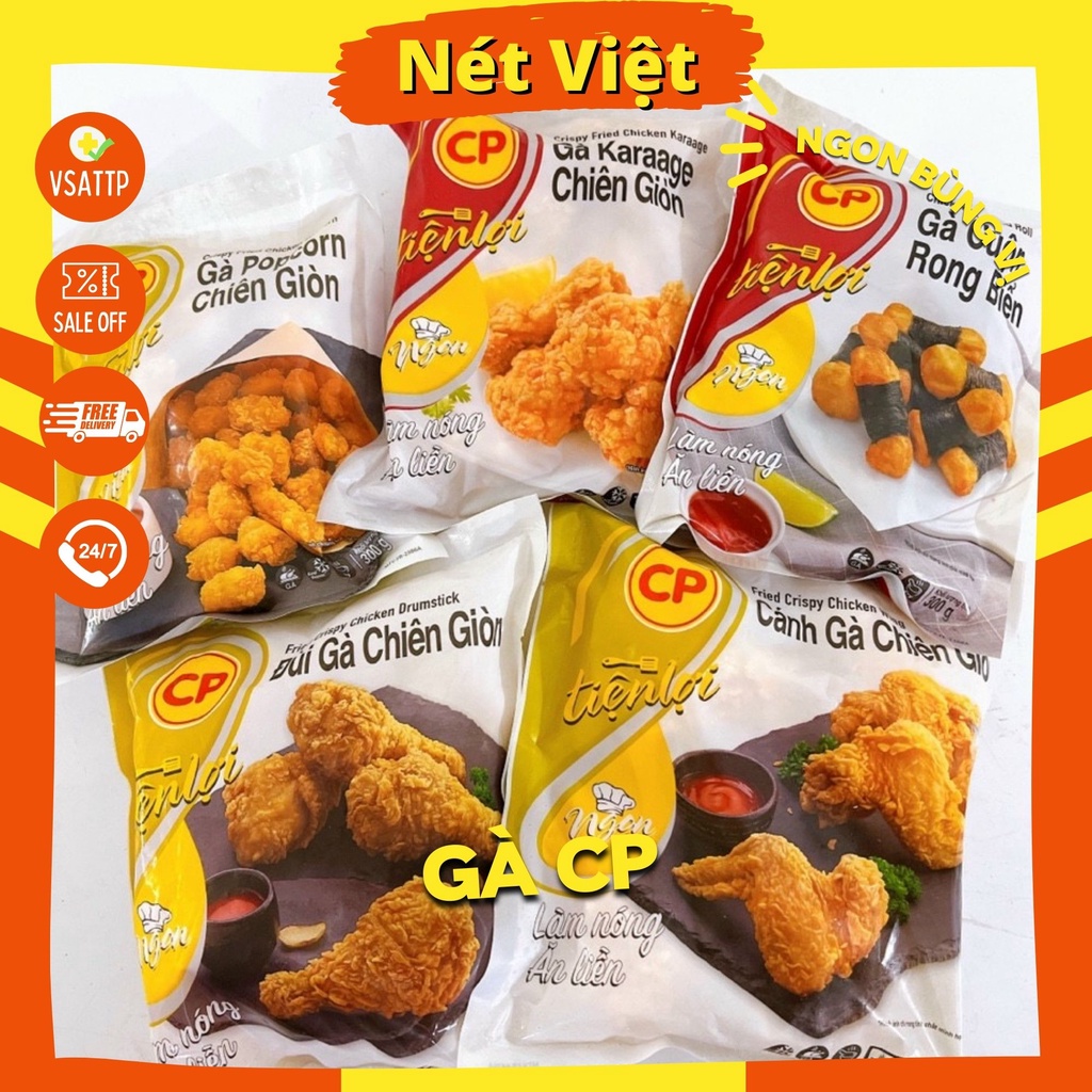 Gà karaage, gà chiên giòn kiểu Nhật Bản thương hiệu CP túI 300gr