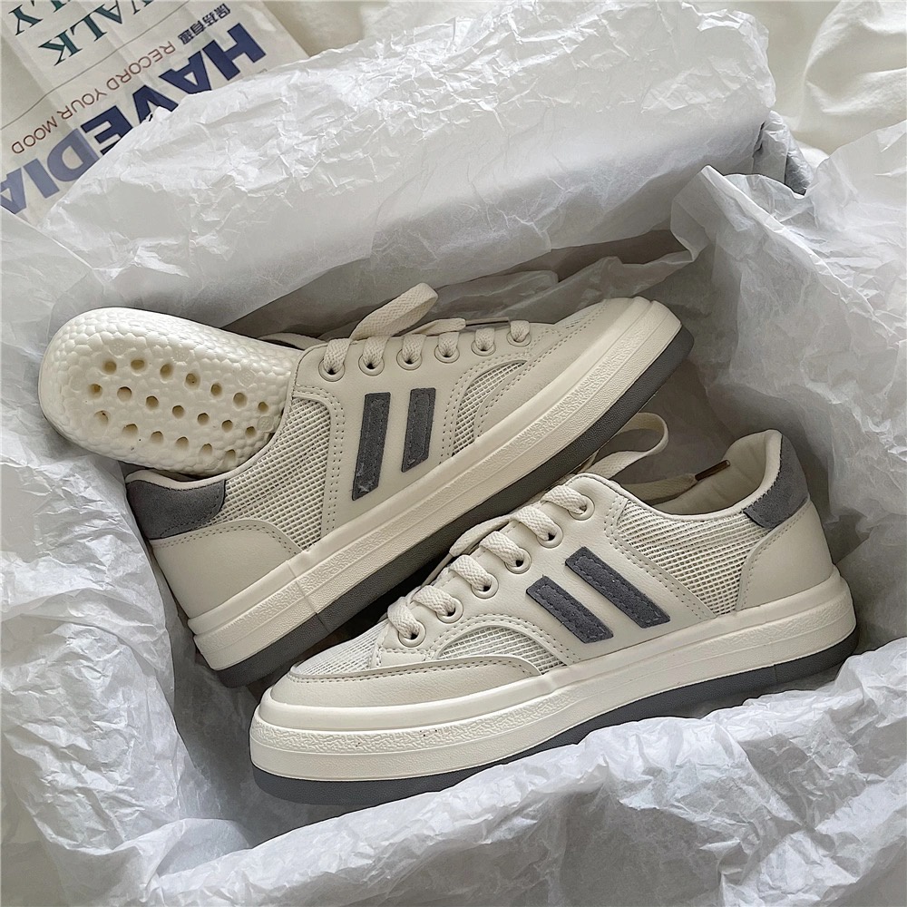 GIÀY Sneakers BUỘC  DÂY NỮ KẺ VẠCH HỌC  SINH