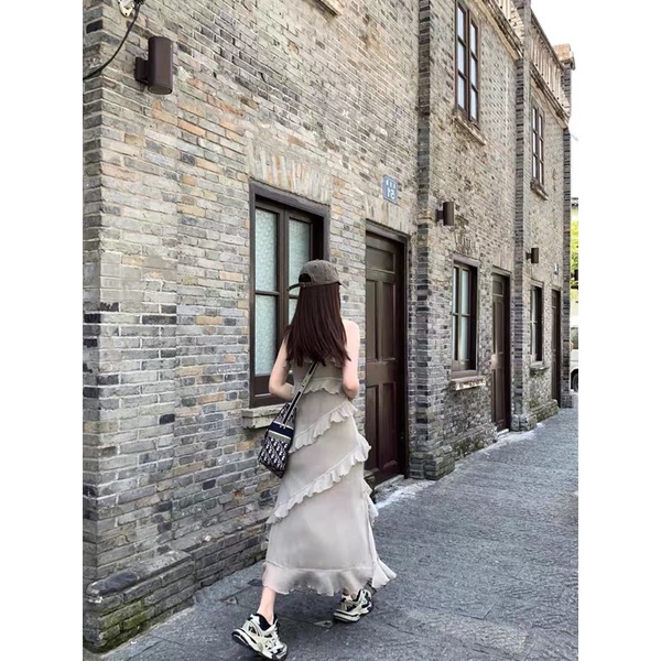 ĐẦM DÁNG XÒE TẦNG HAI DÂY THIẾT KẾ ULZZANG