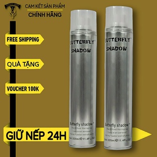 Gôm xịt tóc, keo xịt giữ nếp tóc butterfly shadow 320ml chính hãng