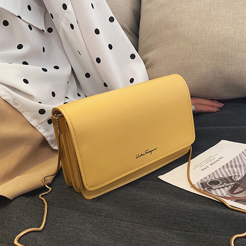 Túi đeo chéo vai chất lượng cao dây xích mảnh thanh lịch thời trang Pháp xuân hè 2020