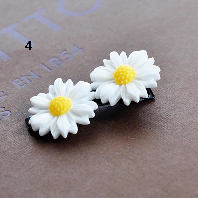 Kẹp tóc kim loại hình hoa xinh xắn cho nữ