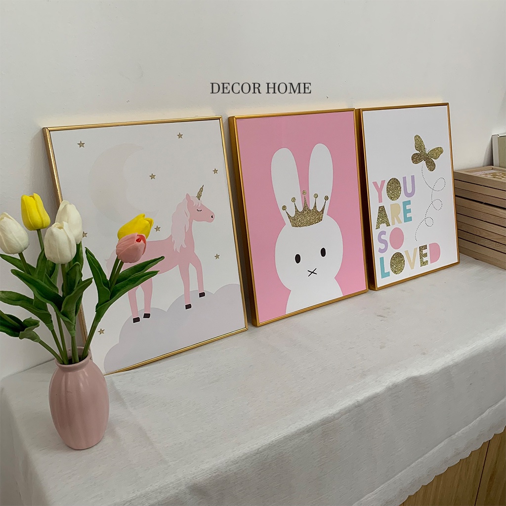 Tranh treo tường phòng ngủ cho bé,decor phòng kích thước 30*40,40*60