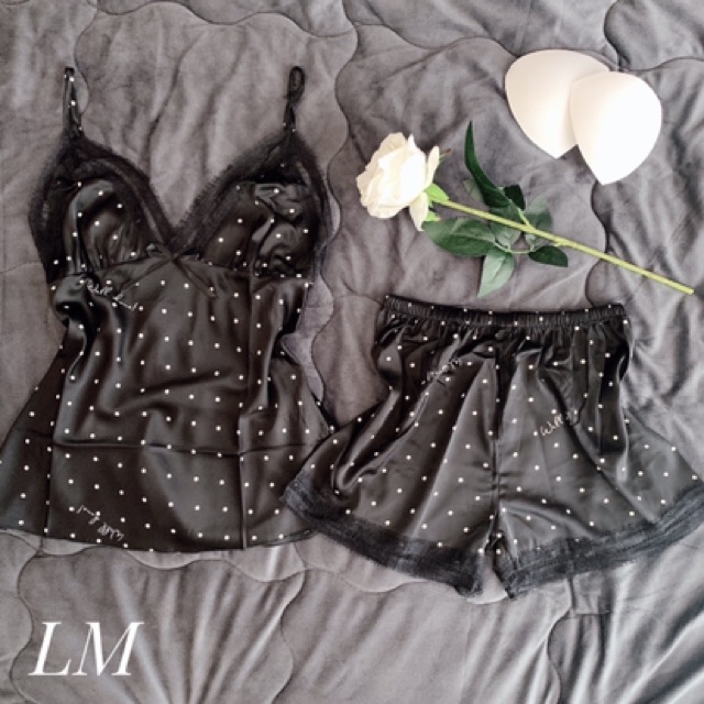 SÉT BỘ MẶC NHÀ CHẤM BI CHẤT ĐẸP MS18377