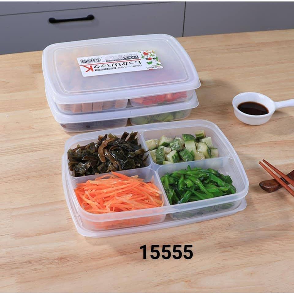 Hộp đựng thực phẩm hia ngăn 710ML NAKAYA Nhật Bản